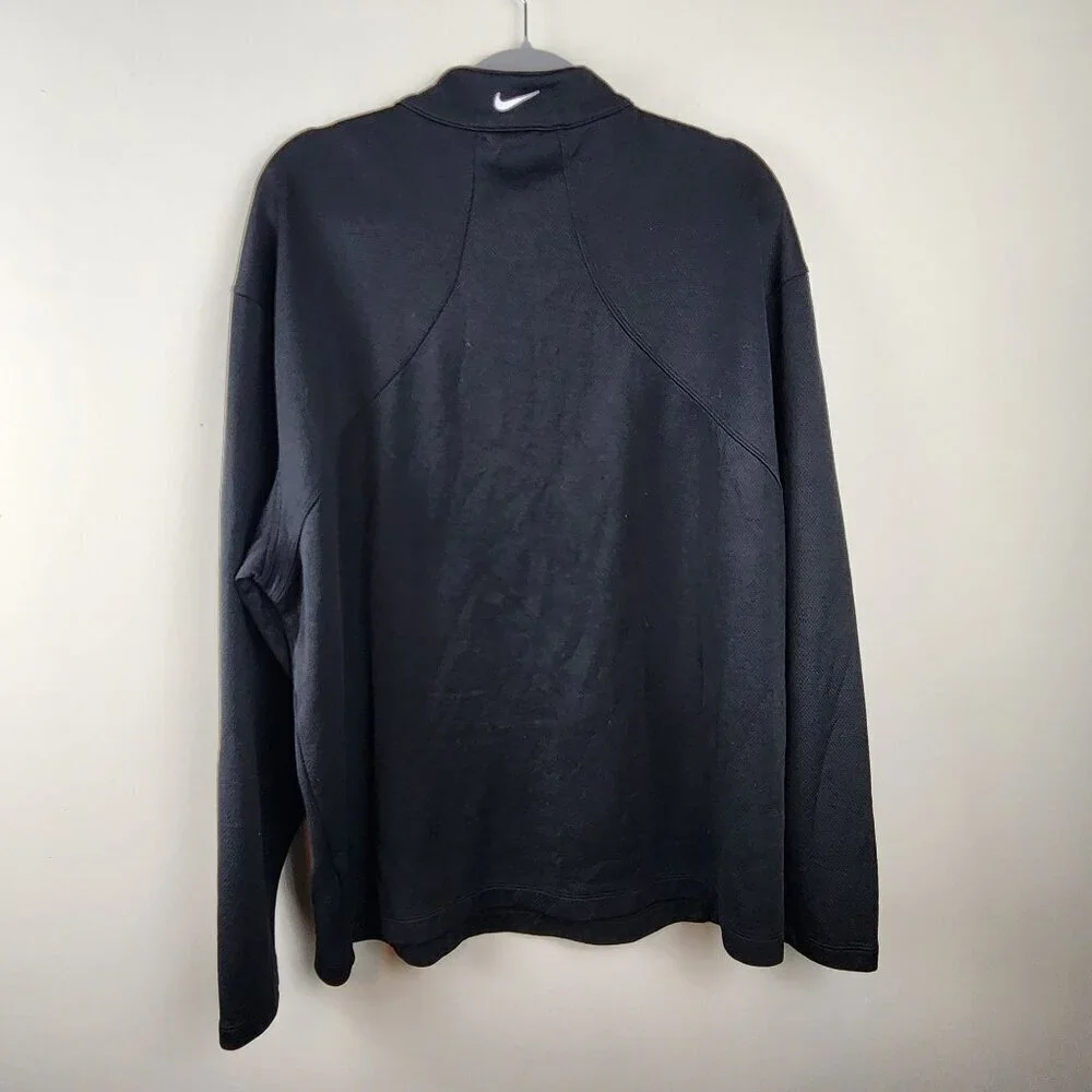 Nike men sz  XXL black half zip long sleeve activewear top